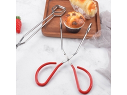 Pinças de aço inoxidável Slowmoose 2 x 11 polegadas para alimentos, pinças anti-escaldantes para grelha