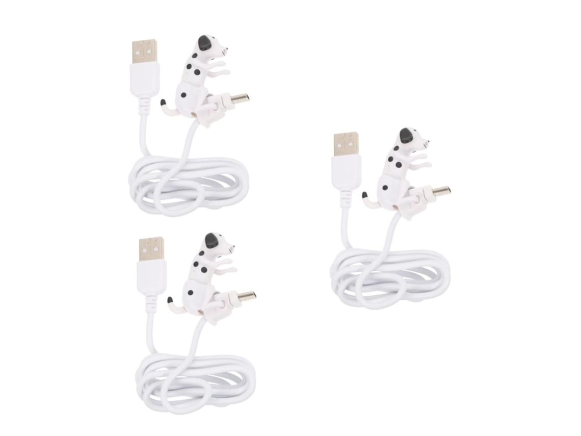 Conjunto De 3 Cabos Usb Tipo C Com Design De Filhote, Acessório Durável E Portátil Para Dispositivo Gokoco