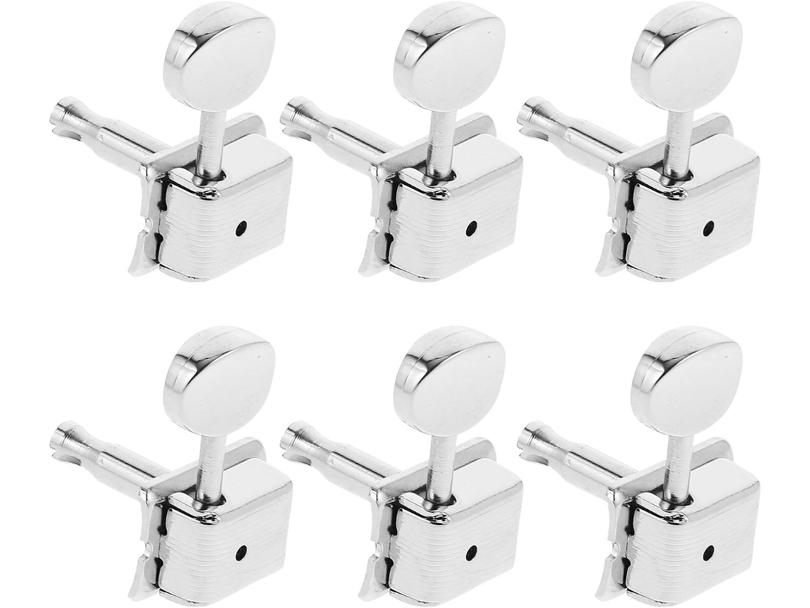Conjunto De 6 Peças De Tarraxas E Botões Para Ajuste Preciso De Guitarras