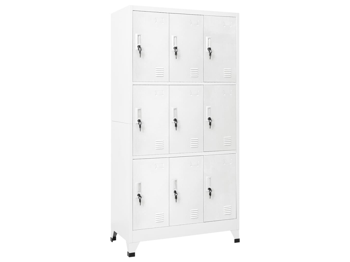 Locker Cabinet, Locker Cabinets Vidaxl Cinzeto Aço (n/a)