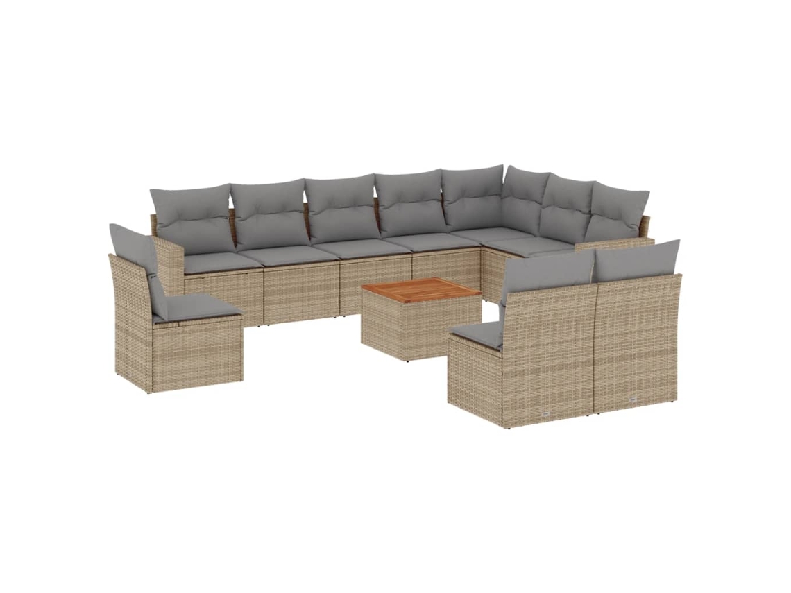 Garden Sofa Set, Garden Sofa Sets Vidaxl Bege Rattan / Vime (n/a)