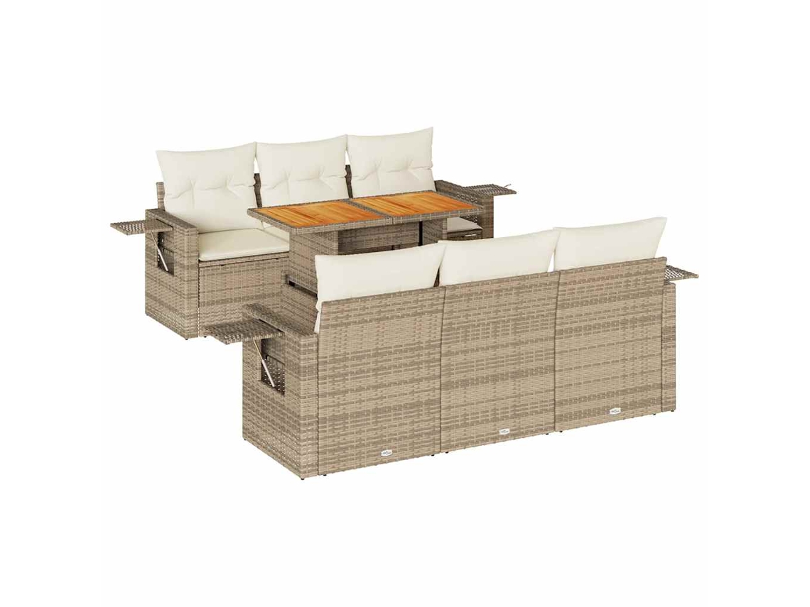 Garden Sofa Set, Garden Sofa Sets Vidaxl Bege Rattan / Vime (n/a)