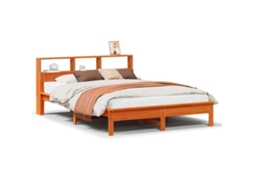 Bookcase Bed, Bookcase Beds Vidaxl Marrom Madeira De Pinho (120 X 200 Cm)