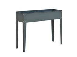 Canteiro Metal Ervas 100x30x80cm Pés Drenagem Jardim Varanda VELTRIX