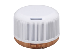 Umidificador Aromaterapia com Textura de Madeira 300ml, 7 Luzes Led, Desligamento Automático, Portátil, 100 240v Plug Uk