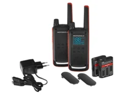 Walkie-Talkie MOTOROLA T82 Duo (8 Canais - Até 10 Km - Até 18h - Preto)