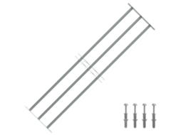 Vidaxl Grelha Segurança Ajustável P/ Janelas Com 3 Traves 1000-1500 Mm