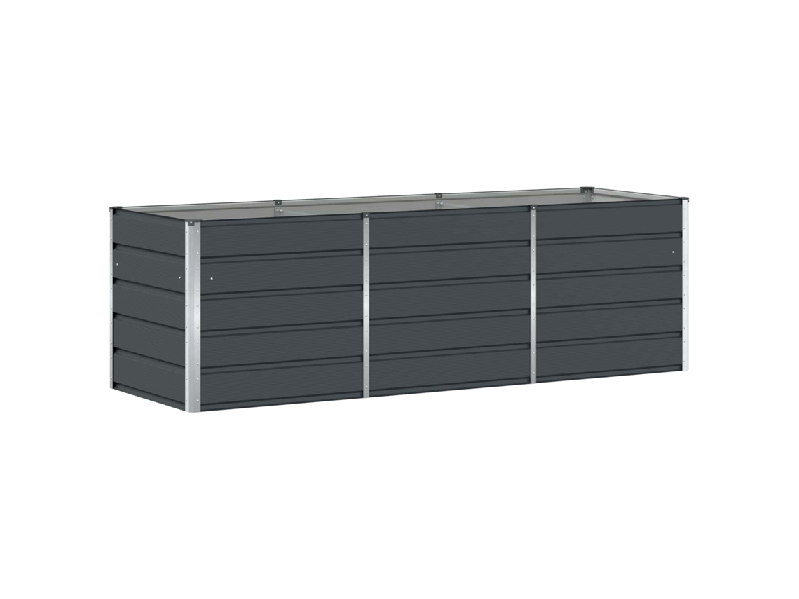 Floreira Antracite 240 X 80 X 75 Cm Aço VIDAXL