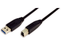 Cabo de Dados LOGILINK (USB A - USB B - 1 m - Preto)