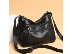 Bolsa Feminina para Mulheres Maduras, Couro Macio Grande Capacidade, Bolsa Transversal Ombro