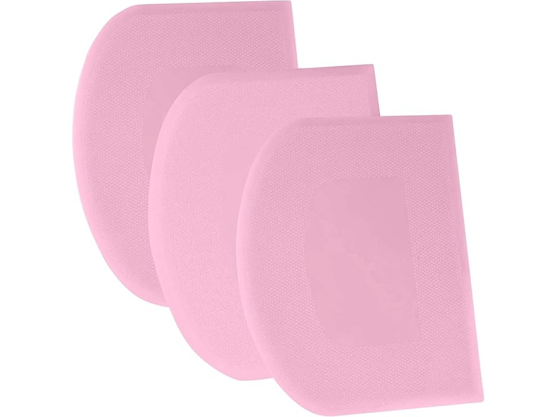 Elysve Raspador De Massa, Cortador De 3 Peças 4,7 X 3 Polegadas, Flexível, Antiderrapante, Para Confeitaria