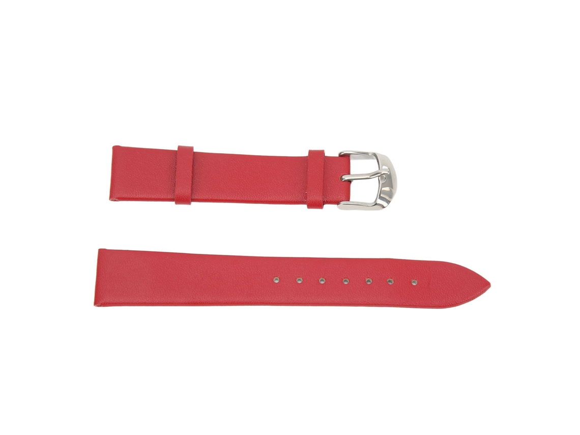 Cinto De Relógio Em Couro Impermeável Inodoro Universal 16mm Acessório De Substituição Vermelho