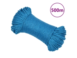 Vidaxl Corda De Trabalho 3 Mm 500 M Polipropileno Azul