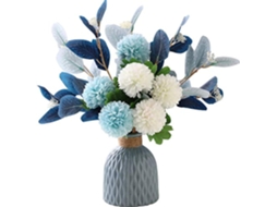 Arranjo de Flores Artificiais de Hortênsia com Vaso para Decoração de Casa, Jardim, Festas e Casamentos. AQUAFORGE