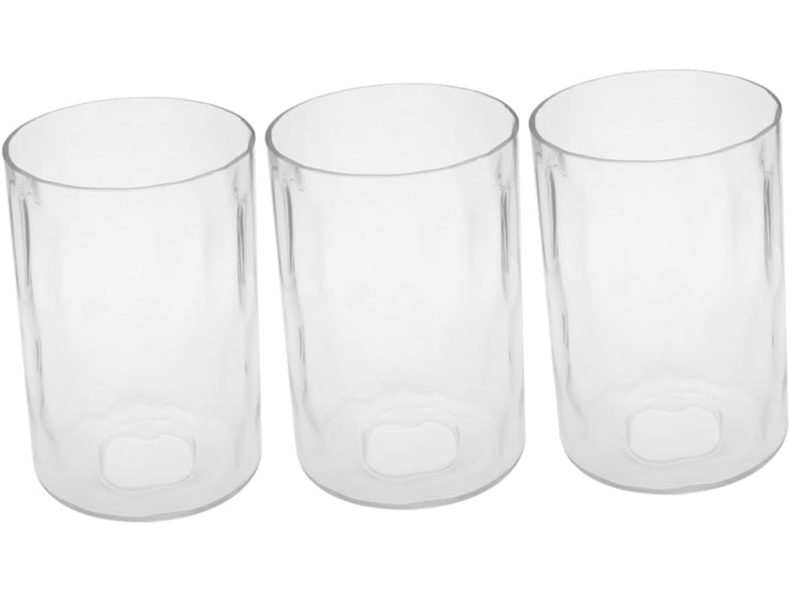 Conjunto De 3 Cúpulas De Vidro De Reposição Para Luminárias Pendentes Pequenas, Modelo Reto Decorativo.