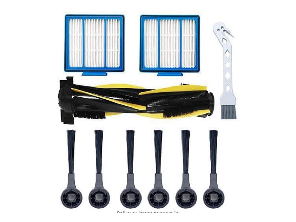 Conjunto De 10 Acessórios Para O Robô Aspirador Shark Iq R101ae Rv1001ae: Escova Principal E Filtro.