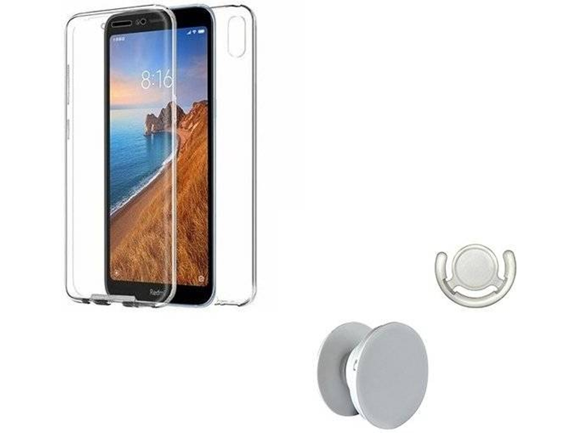 Kit Capa, PopSocket e Suporte Xiaomi Redmi 7A 360º Transparente