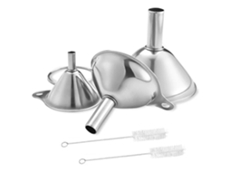 Funil De Cobre, Mini Funil De Alumínio, Conjunto De 3 Ferramentas Para Derramamento Óleo E Vinho, Coador De Cozinha C