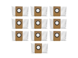 Pacote com 10 Sacos de Pó a Vácuo para Peças de Robô Ecovacs Deebot X1 Omni Turbo