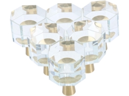Conjunto De 6 Puxadores Cristal Para Armários, Gavetas E Cômodas De Cozinha