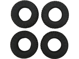 Pneus de Borracha RC para Escalada 1/24, Preto SFUSHOS