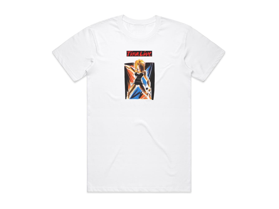 Tina Turner Tina Live In Europe Album Cover T-shirt White Rockinstone Size-xxl