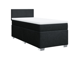 Cama com Molas/colchão 90x200 Cm Tecido Preto MAISON EXCLUSIVE