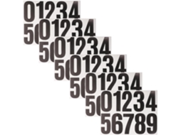 Fenical 6 Folhas De Adesivos Numéricos Grandes Caixas Correio, Lixeiras E Placas De Endereço, Uso Interno E