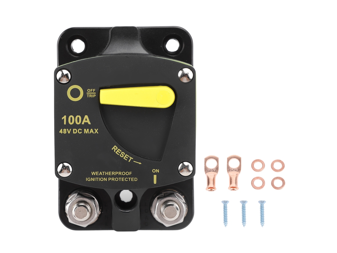 Disjuntor Automático Laxiscreed 12v-48v Cc Com Reset Manual Para Proteção Elétrica