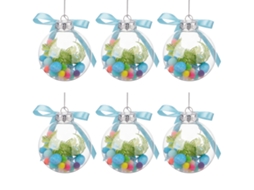Pack de 6 elementos decorativos de plástico com bolas de Páscoa para decoração LAXISCREED