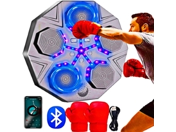 Máquina De Boxe Musical Led De 9 Modos, Equipamento De Treinamento Inteligente Portátil Montado Na Parede Zeuxo