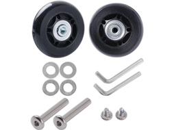 Conjunto de 2 Rodas BRILVIBERA para Mala, Eixos de Borracha, 60*6*18mm