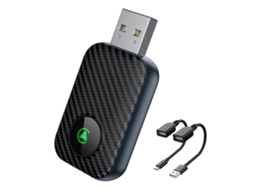 Adaptador Bluetooth ZRUXE 2 em 1 Usb para Carplay e Android Auto sem fios, cabo Usb e Type c, 5.0GHz | ZRUXE