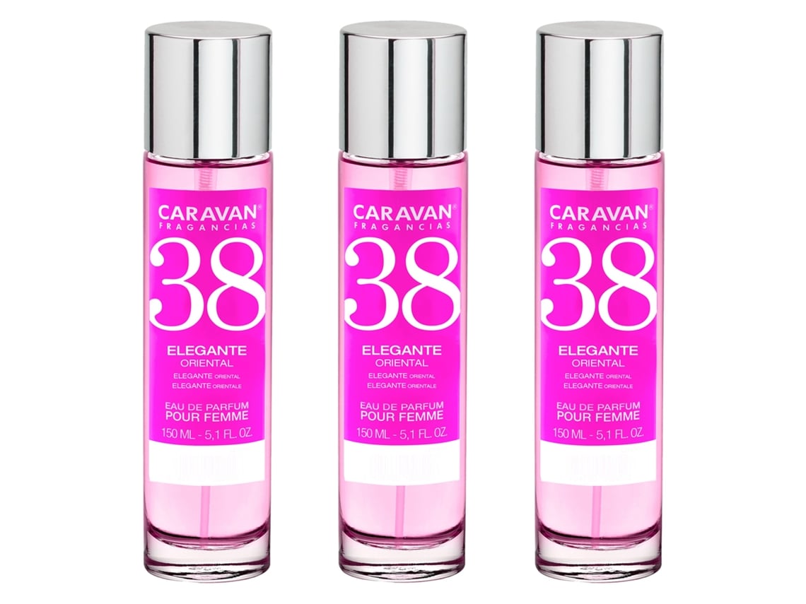 3X Perfume Feminino Nº38 150Ml CARAVAN