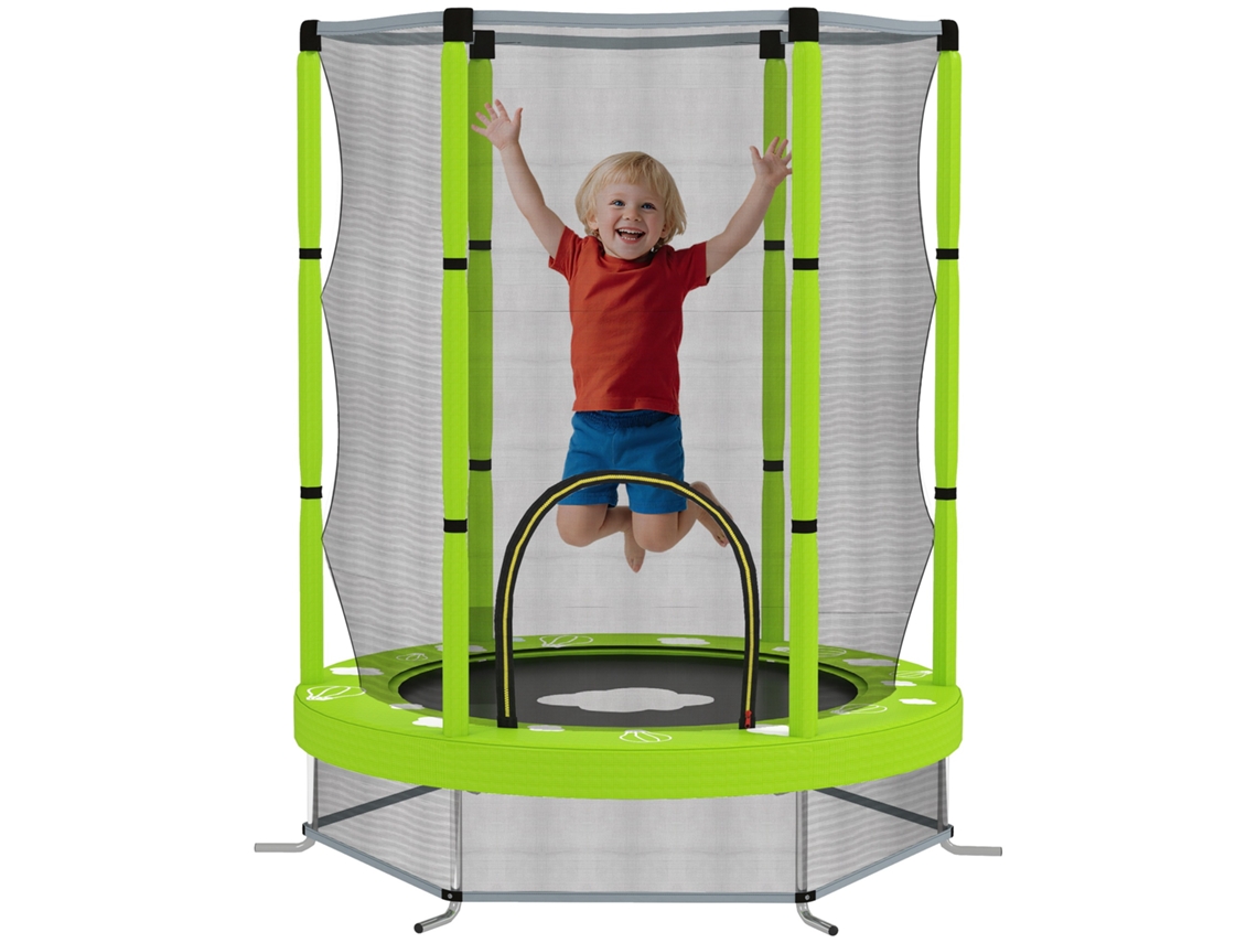 Trampolim infantil elástico Ø140cm BTFORUS com rede de segurança