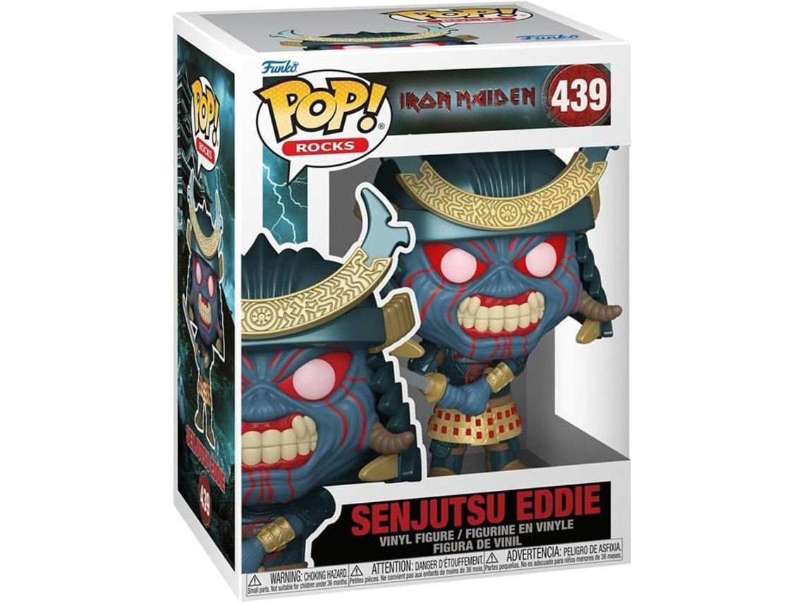 Figura Funko Senjutsu Eddie 9 cm Iron Maiden Pop Rocks N° 439