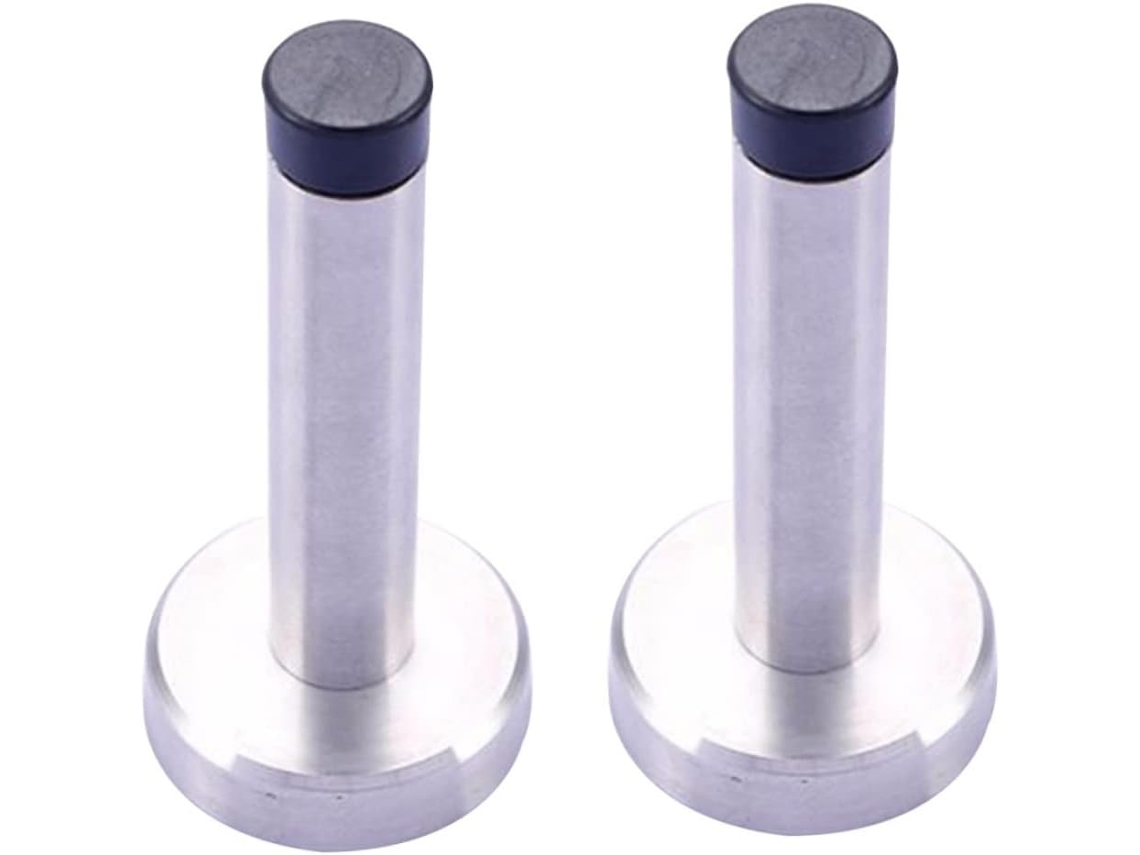 Conjunto De 10 Batentes De Porta De Parede Em Aço Inoxidável Com Acabamento Escovado Para Proteger Paredes E Maçanetas.