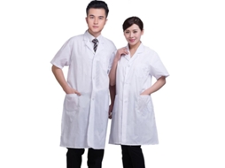 Jaleco branco unissex de manga curta com bolsos, modelo 2026, ideal para o verão. Uniforme médico para médicos e enfermeiros.
