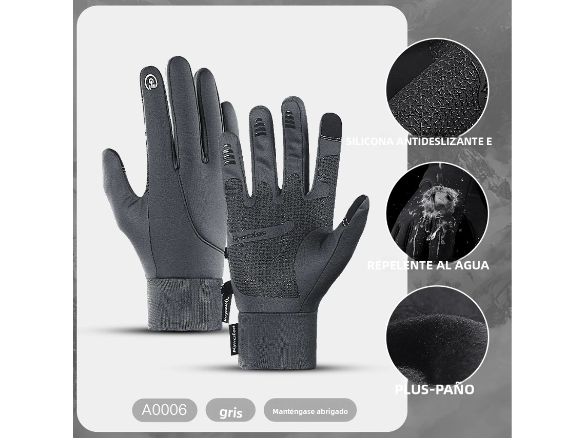 (cinza M) Luvas De Ciclismo Unissex Com Tela Sensível Ao Toque, Luvas Esportivas Quentes Que Cobrem Toda A Mão Para Atividades Ao Ar Livre.