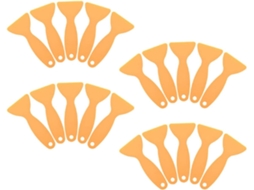 Conjunto De 20 Espátulas Triangulares De Plástico Amarelo Para Película Adesiva Automotiva De Alta Resistência.