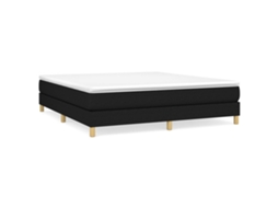 Cama com Molas/colchão 160x200 Cm Tecido Preto MAISON EXCLUSIVE