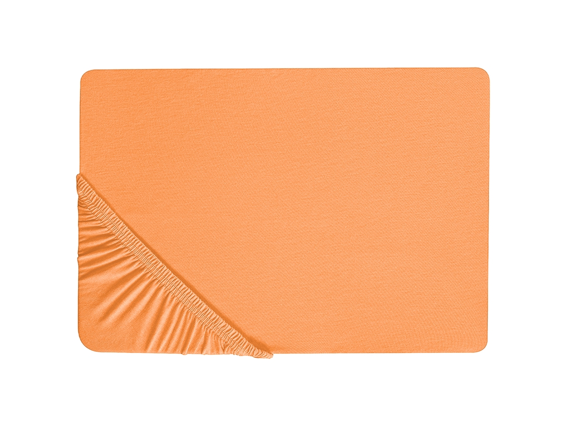 Sábana Beliani Janbu De Algodón Naranja 200x200x30