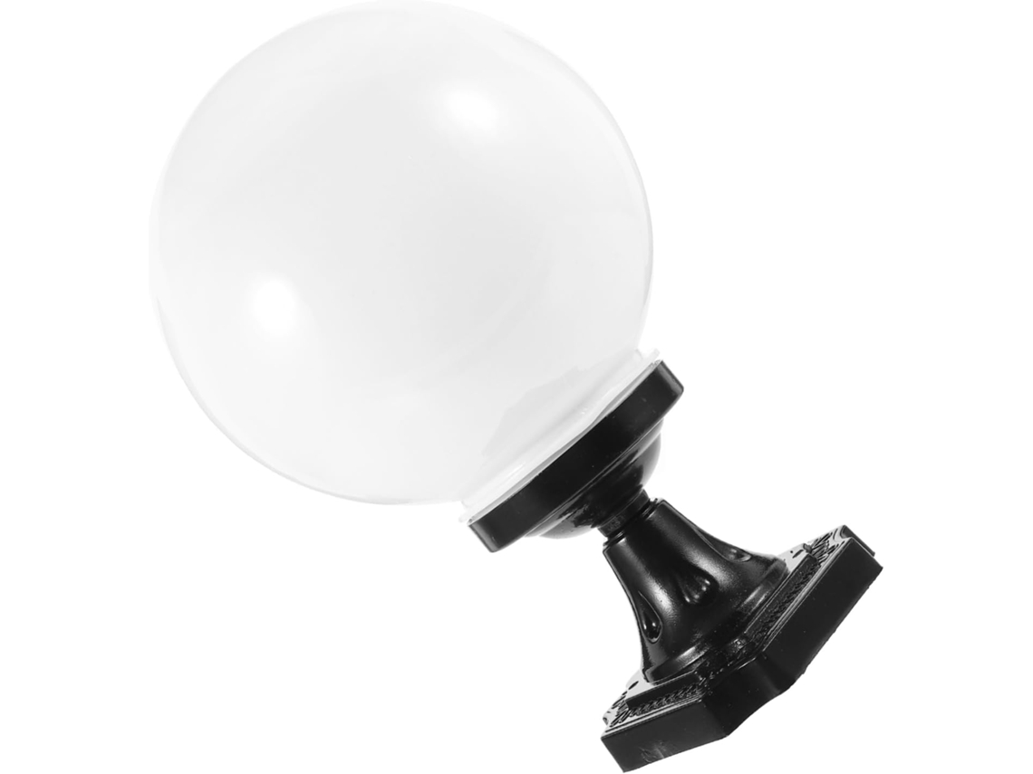 Abajur Esférico Para Luminária De Chão, 15 Cm De Diâmetro, Com Tampa.