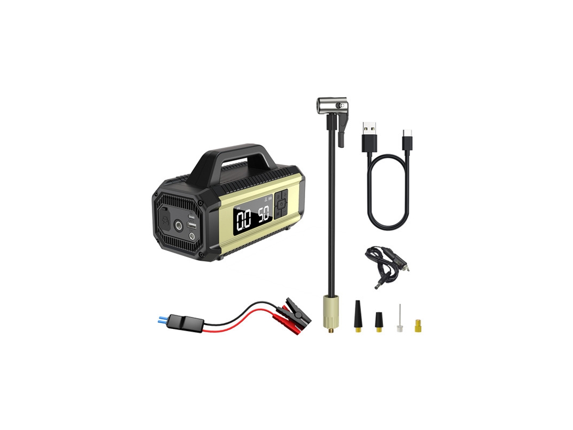 Chronus Qb05 Compressor De Ar Portátil Inflador De Pneus Para Carro, Motocicleta, Bicicleta, Bola (amarelo)
