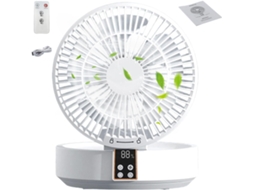 Ventilador Portátil De Mão Com Luzes, Recarregável E Dobrável Para