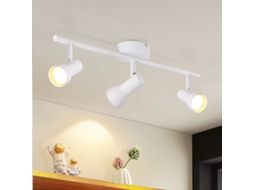 Nettlife Candeeiro De Teto Com 3 Focos Gu10, Rotativo 350° Moderno Para Sala De Estar E Cozinha, 15,5 Cm, Orientáveis, Para Uso Diário