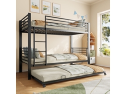 Cama Em Ferro Preto 90x200 Cm