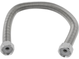 Mangueira de Fole Entrada Água em Aço Inoxidável 40 Cm com Rosca F1/2'' 'g1/2' 20 Mm CHABERLU