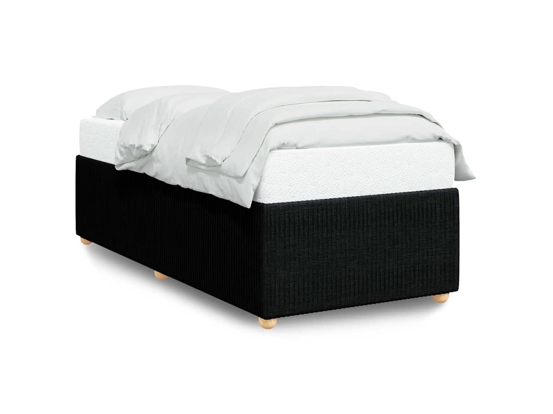 Estrutura de Cama de Solteiro Tecido Preto MAISON EXCLUSIVE