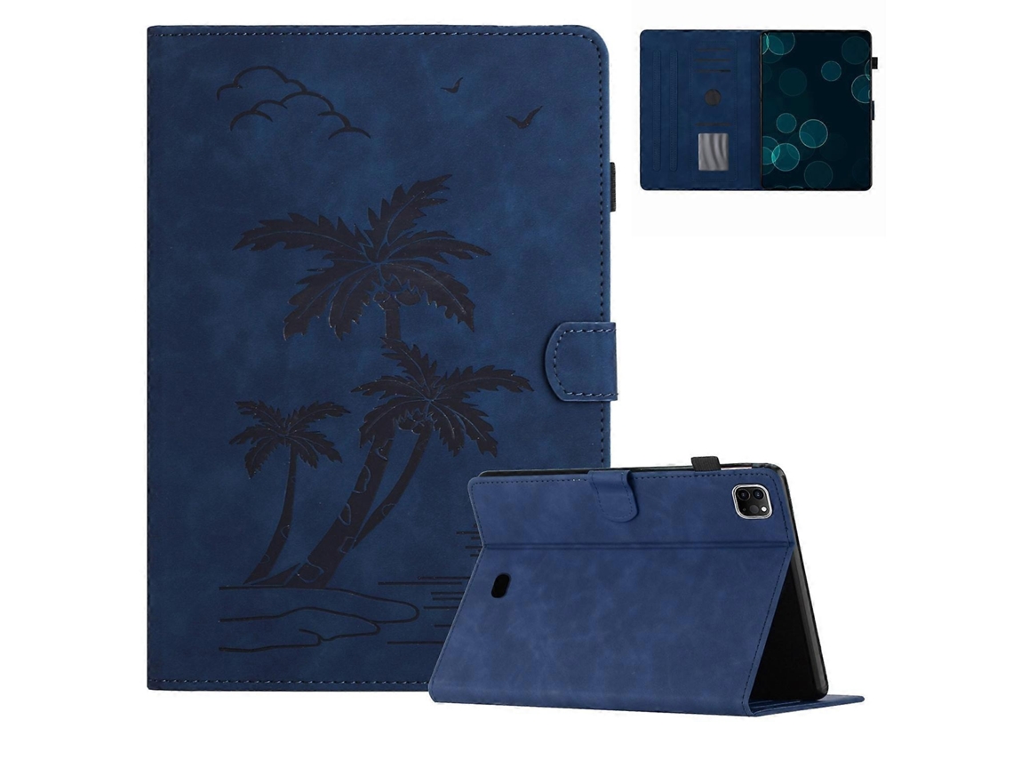 Capa de couro inteligente Webake para tablet com design de coqueiro